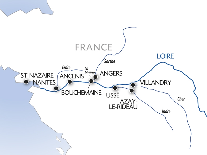 Loire cruise map